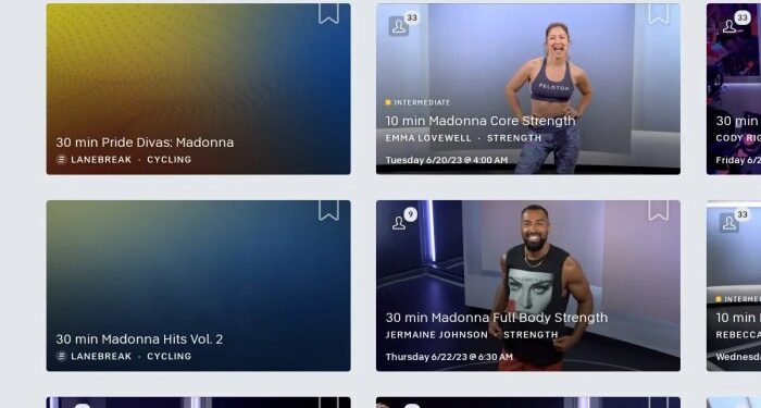 Peloton Lanebreak Levels Now Appear in On-Demand Library, Class Search ...